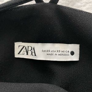zara black dress w/ a tie on the left side. so cute size xs